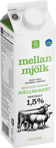 Mellanmjölk Lite Längre Hållbarhet 1.5%