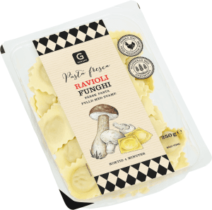 Färsk Pasta Ravioli Svamp