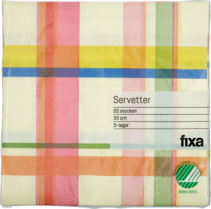 Servett 33cm Rosaruta