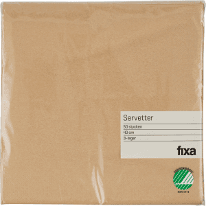 Servett 50p 40cm Oblekt