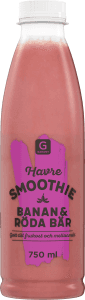 Banan Röda Bär Havre Smoothie