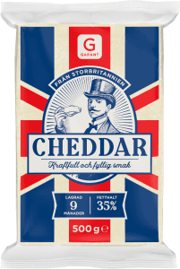 Cheddar Vit Hårdost 9M 35%