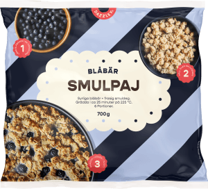 Bakmix Smulpaj Blåbär Fryst