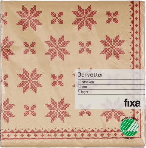 Servett Stjärn 3-lags 33cm