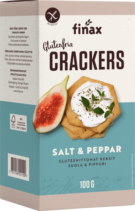 Salt & pepper Crackers Glutenfria
