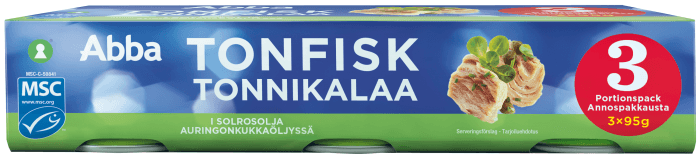Tonfisk i Solrosolja MSC 3-p