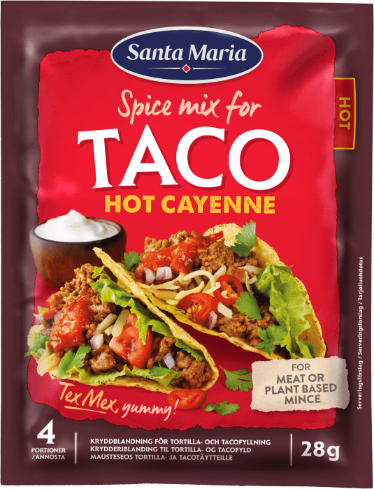 Taco Hot Cayenne Kryddmix