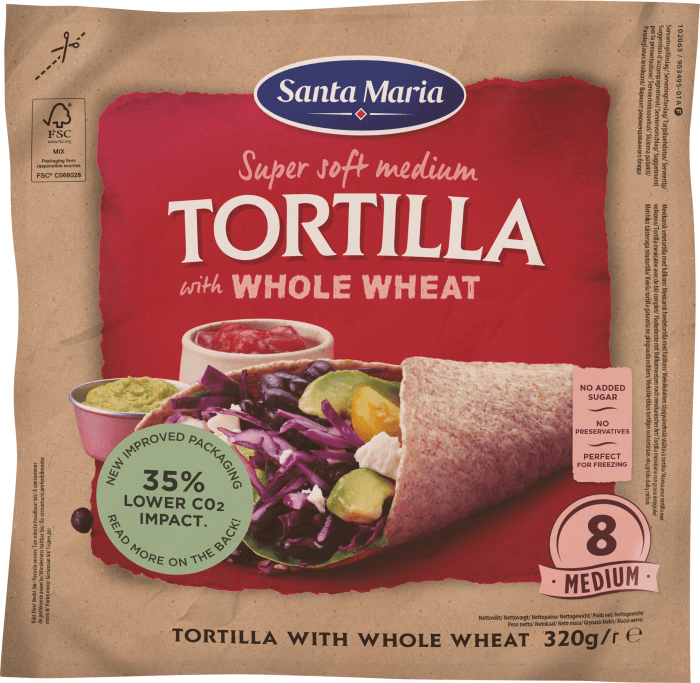 Tortillas Whole Wheat Medium 8-p