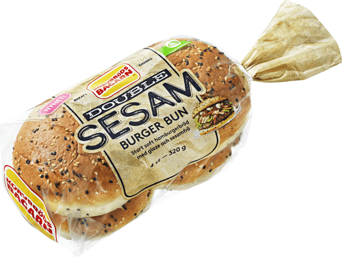 Hamburgerbröd Double Sesam 4-p