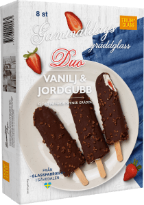 Glasspinnar Vanilj & Jordgubb