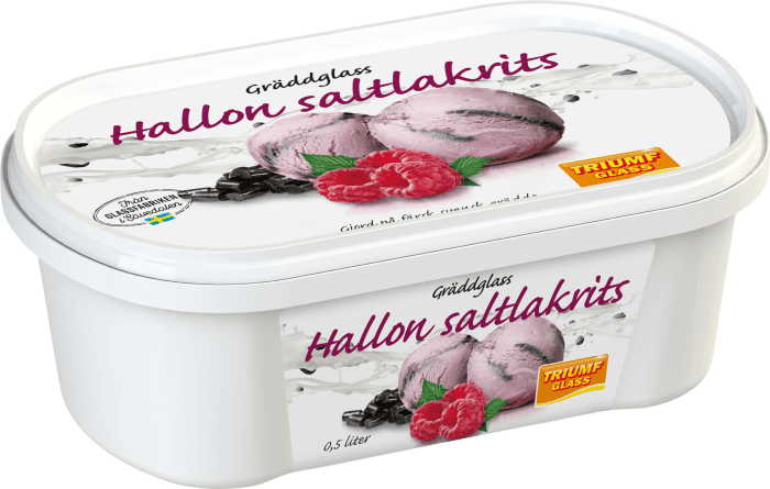 Gräddglass Hallon & Saltlakrits