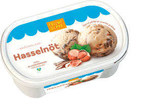 Gräddglass Hasselnöt