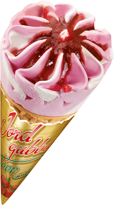 Glasstrut Jordgubbstopp Laktosfri