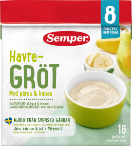 Havregröt med Päron & Banan +8M 16 port