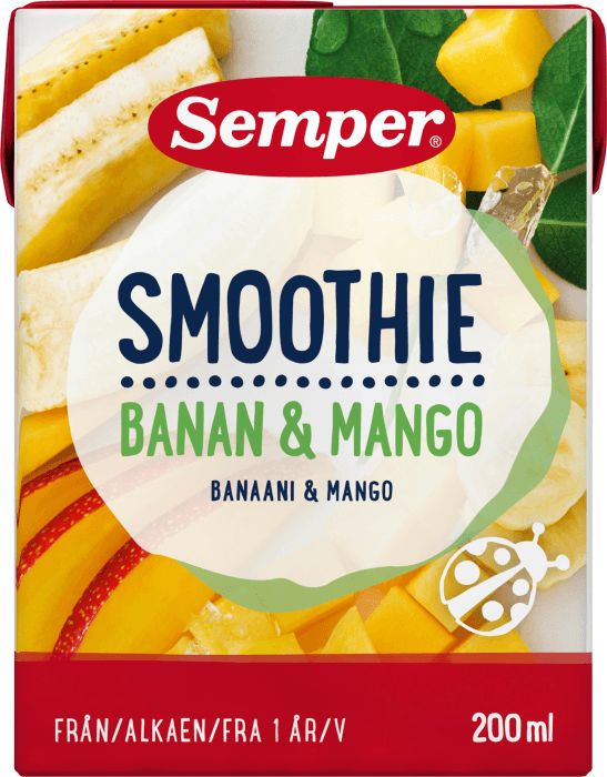 Smoothie Banan & Mango 12 mån