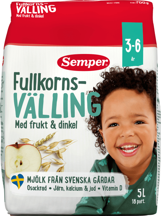 Fullkornsvälling Frukt & Dinkel 3 år