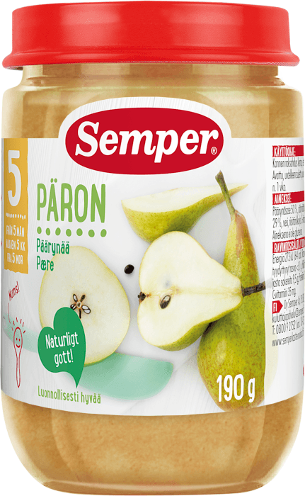 Päron & Äppelpuré 5 mån