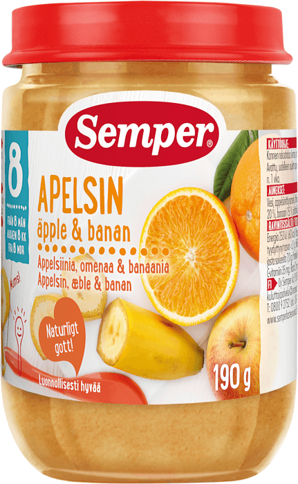 Apelsin, Äpple & Banan 8 mån