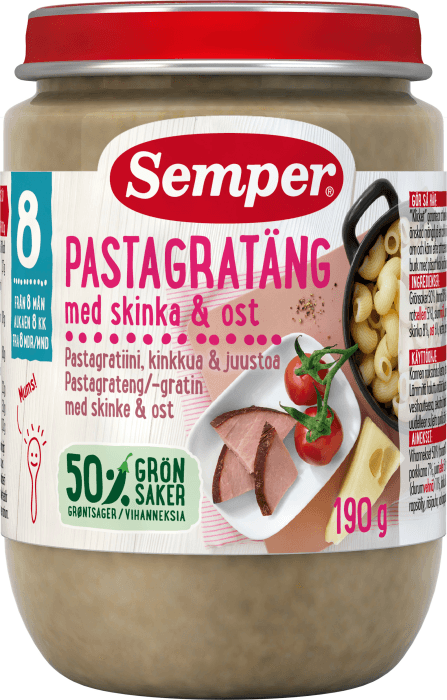 Pasta med Skinka 8 mån