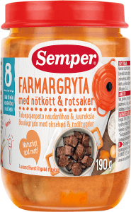 Farmargryta med Nötkött & Rotsaker 8 mån