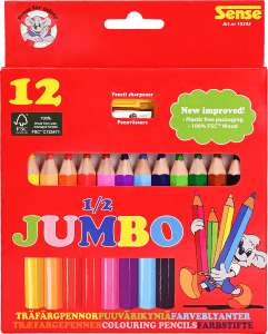 Träfärgpennor2 Jumbo 12-p