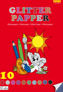 Glitterpapper A4 10 ark
