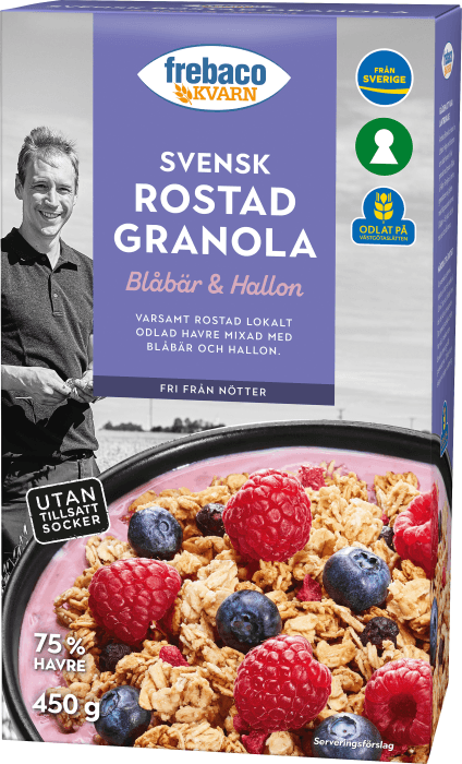 Svensk Granola Blåbär & Hallon