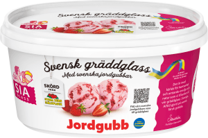 Gräddglass Jordgubb