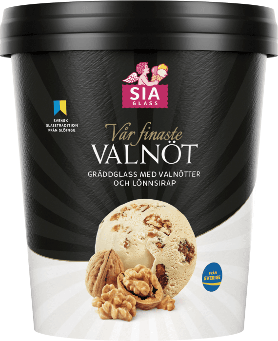 Finaste Valnöt Gräddglass