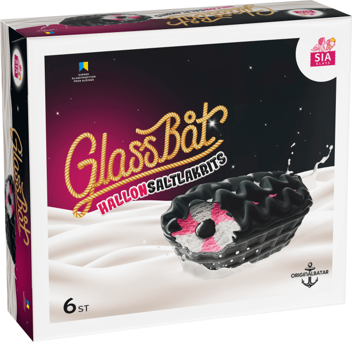 Glassbåt Hallon & Saltlakrits