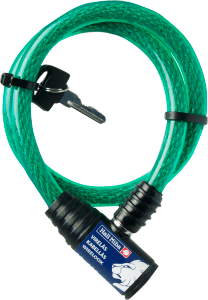 Kabellås med nycklar