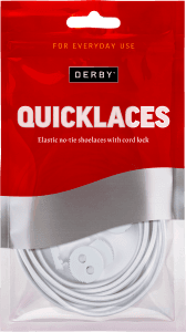 Quicklace Vit rund elastisk