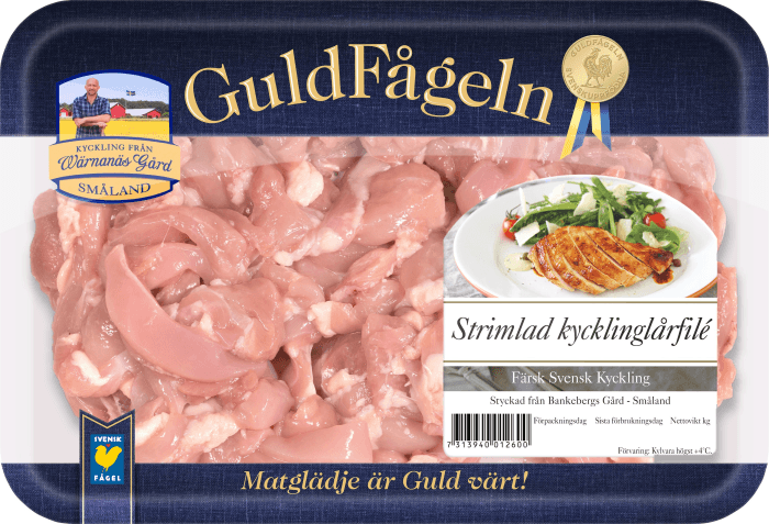 Kycklinglårfilé Färsk Strimlad