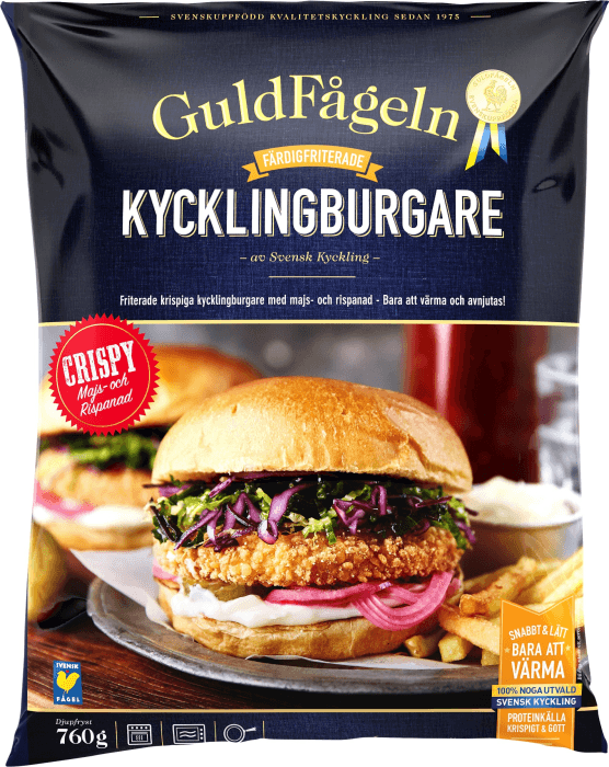 Kycklingburgare 8-p Crispy Fryst