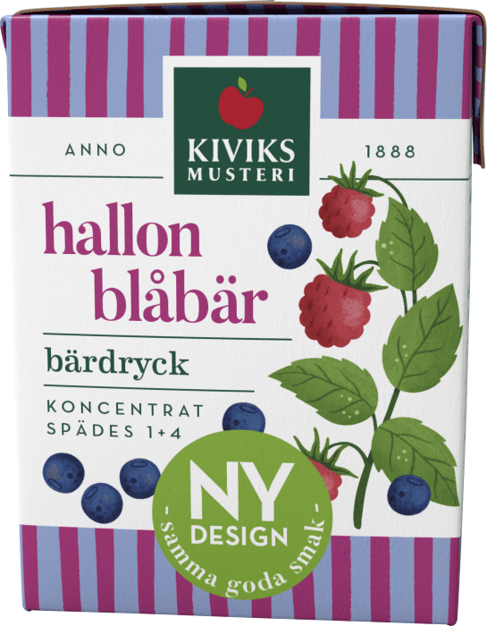 Bärdryck Hallon & Blåbär