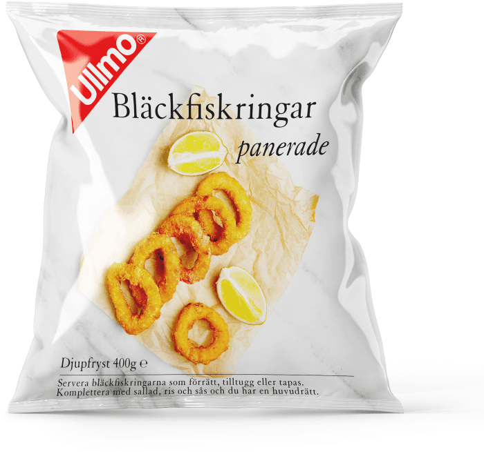 Panerade bläckfiskringar Fryst