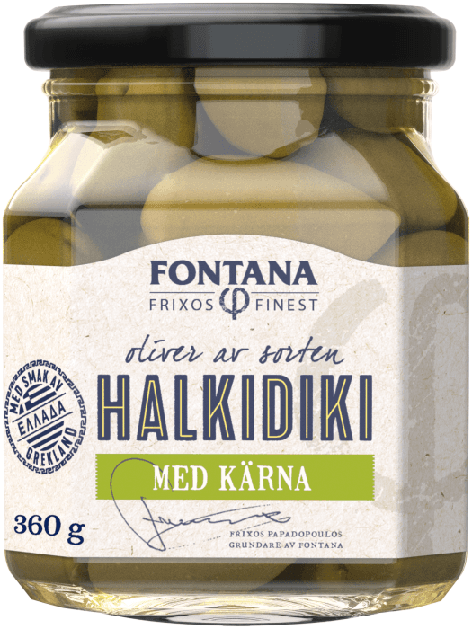 Halkidiki Oliver med Kärnor