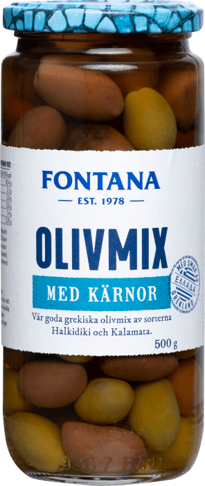 Halkidiki & Kalamata Olivmix med Kärnor