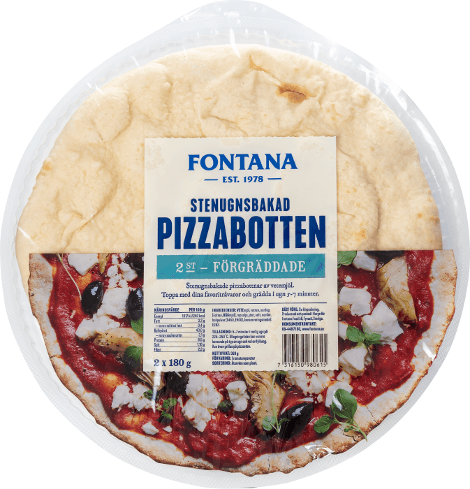 Pizzabotten 2-p
