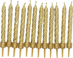 Tårtljus Guld