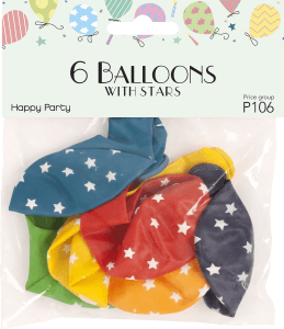 Ballonger Med Stjärnor 6-pack