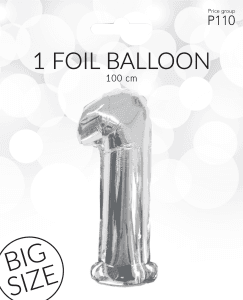 Folieballong Silver 1