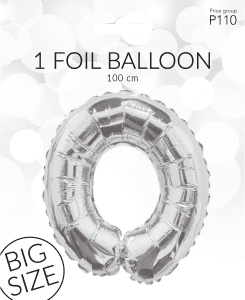 Folieballong Silver 0