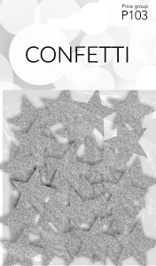 Konfetti Stjärnor/Silver