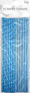 Papperssugrör Blå
