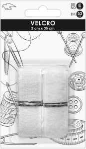 Kardborrband självhäftande Vit 20mmx35cm