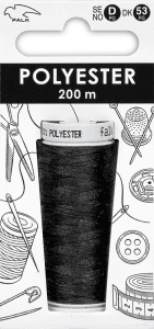 Sytråd syntet svart