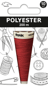 Sytråd Polyester Mörkröd