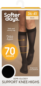 Knästrumpa Support Svart 36/40 1-p