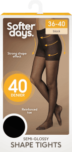 Strumpbyxa Shape Svart 40den 36-40 1-p Softer Days